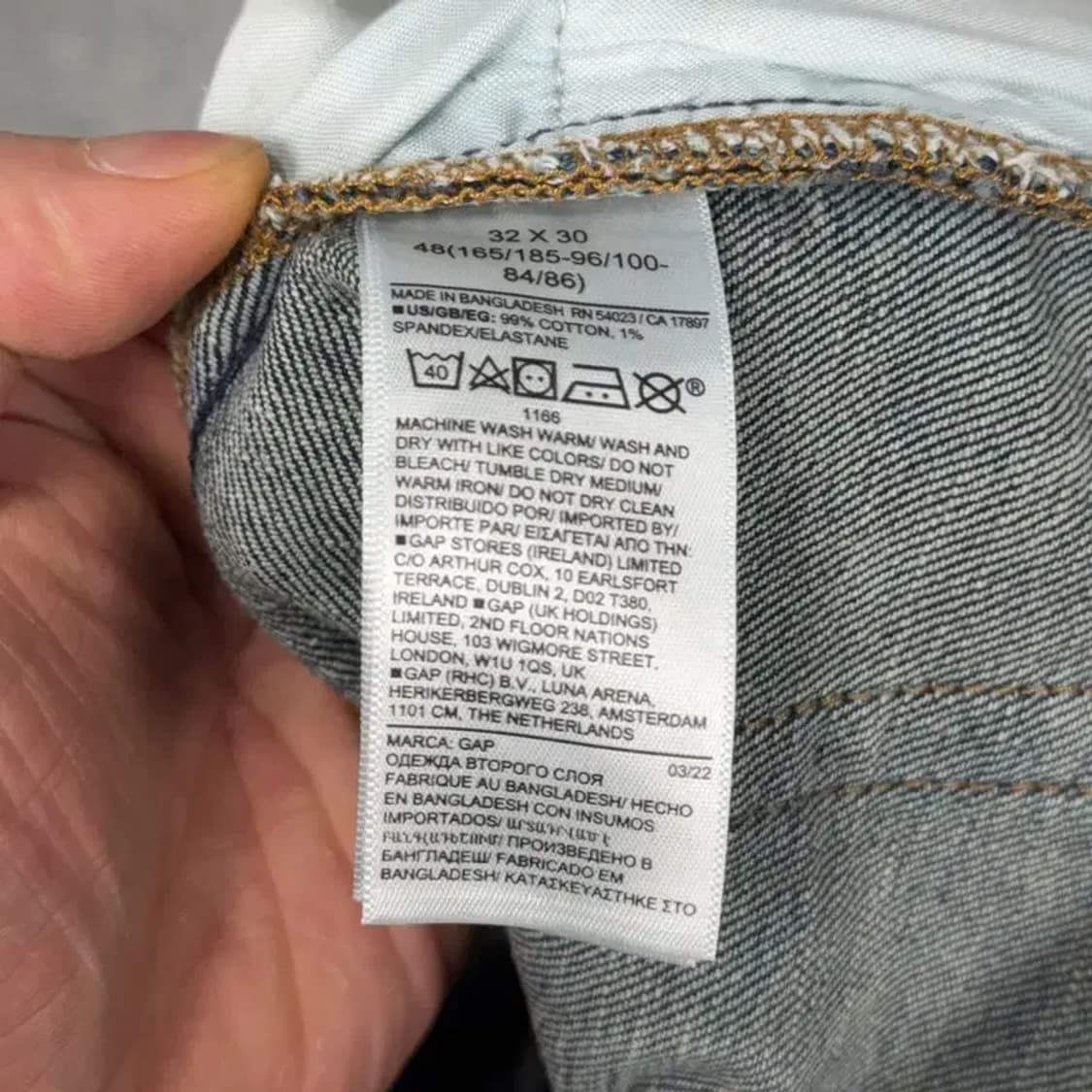 갭 남성 중청 청바지 32 30 상품이미지6