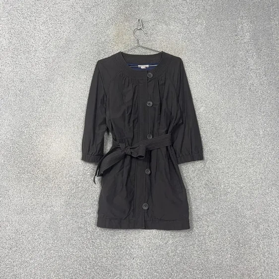 빈스 블랙 버튼 벨티드 코트 M 상품이미지1