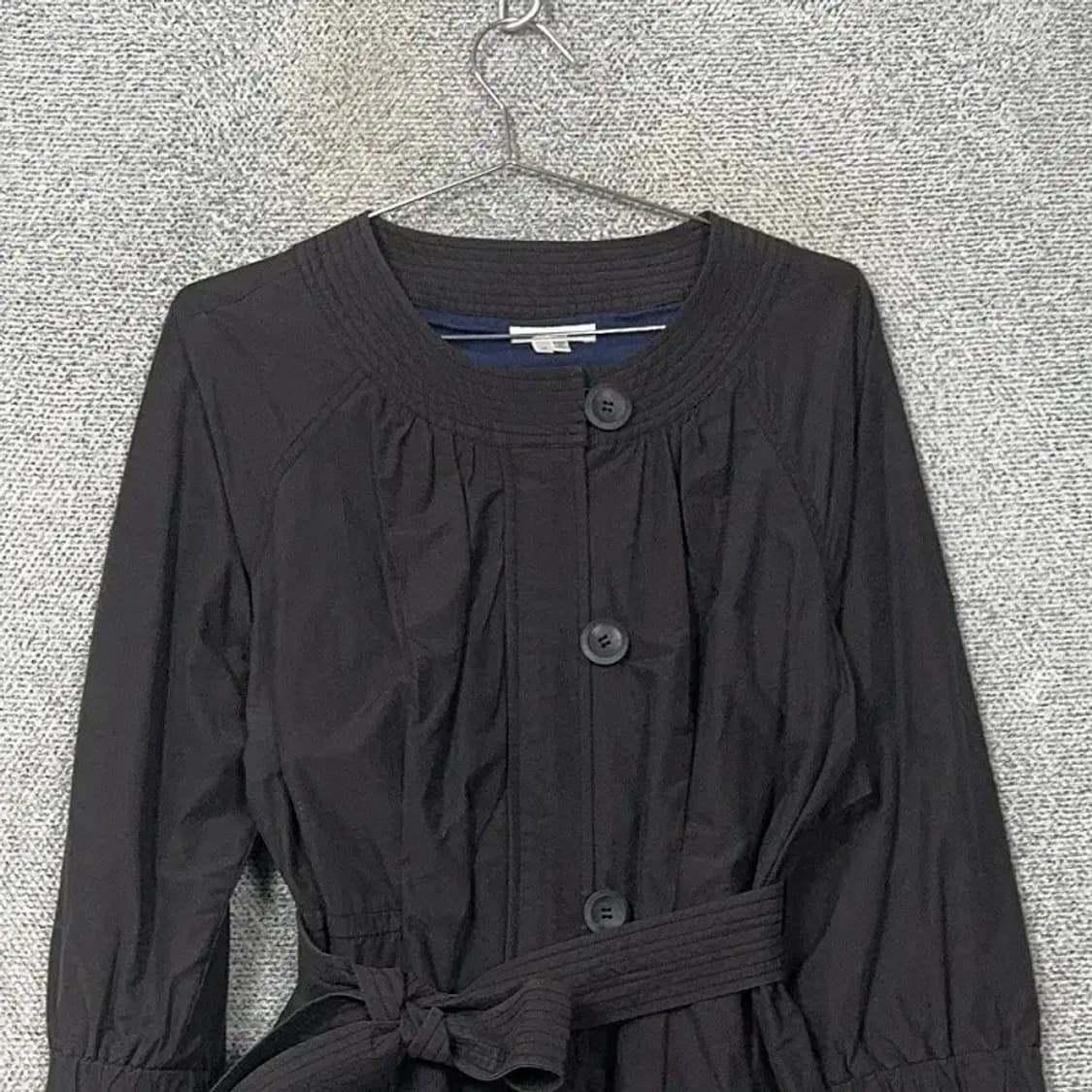 빈스 블랙 버튼 벨티드 코트 M 상품이미지3