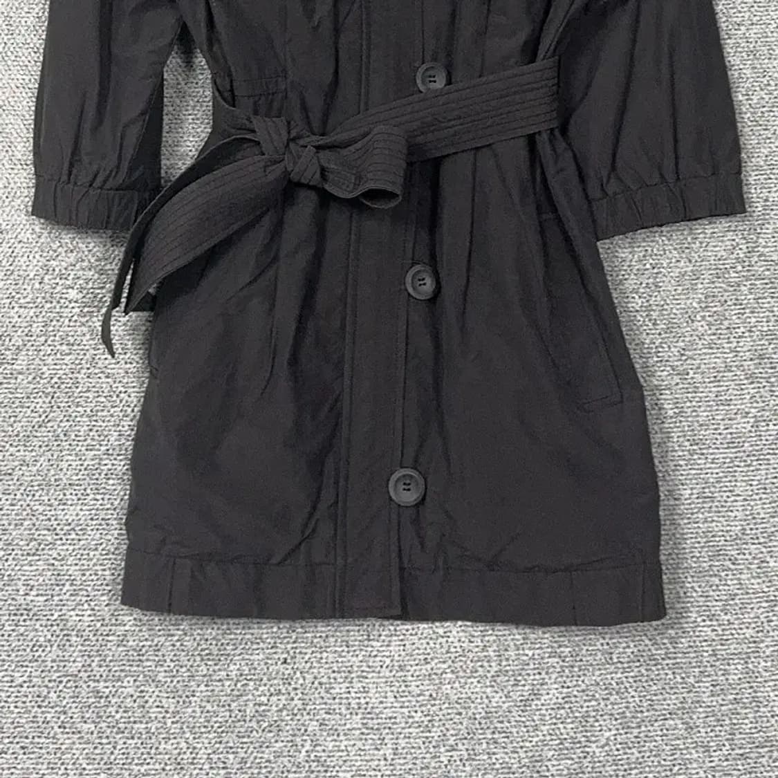 빈스 블랙 버튼 벨티드 코트 M 상품이미지4