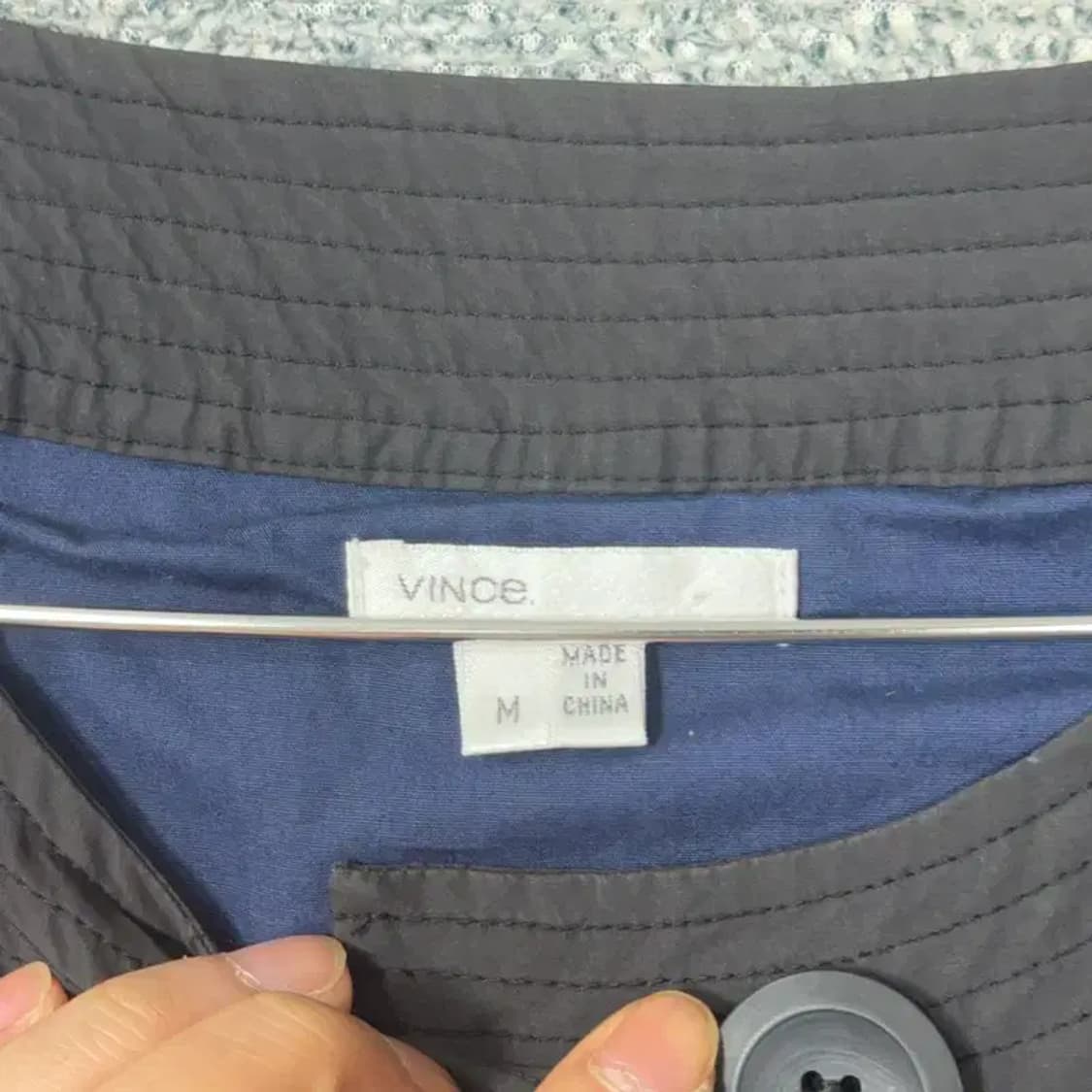 빈스 블랙 버튼 벨티드 코트 M 상품이미지5