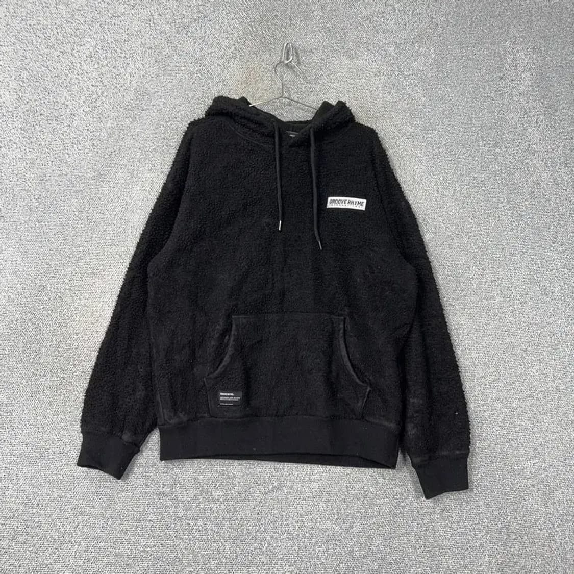 그루브라임 로고 블랙 후드티 L 상품이미지1