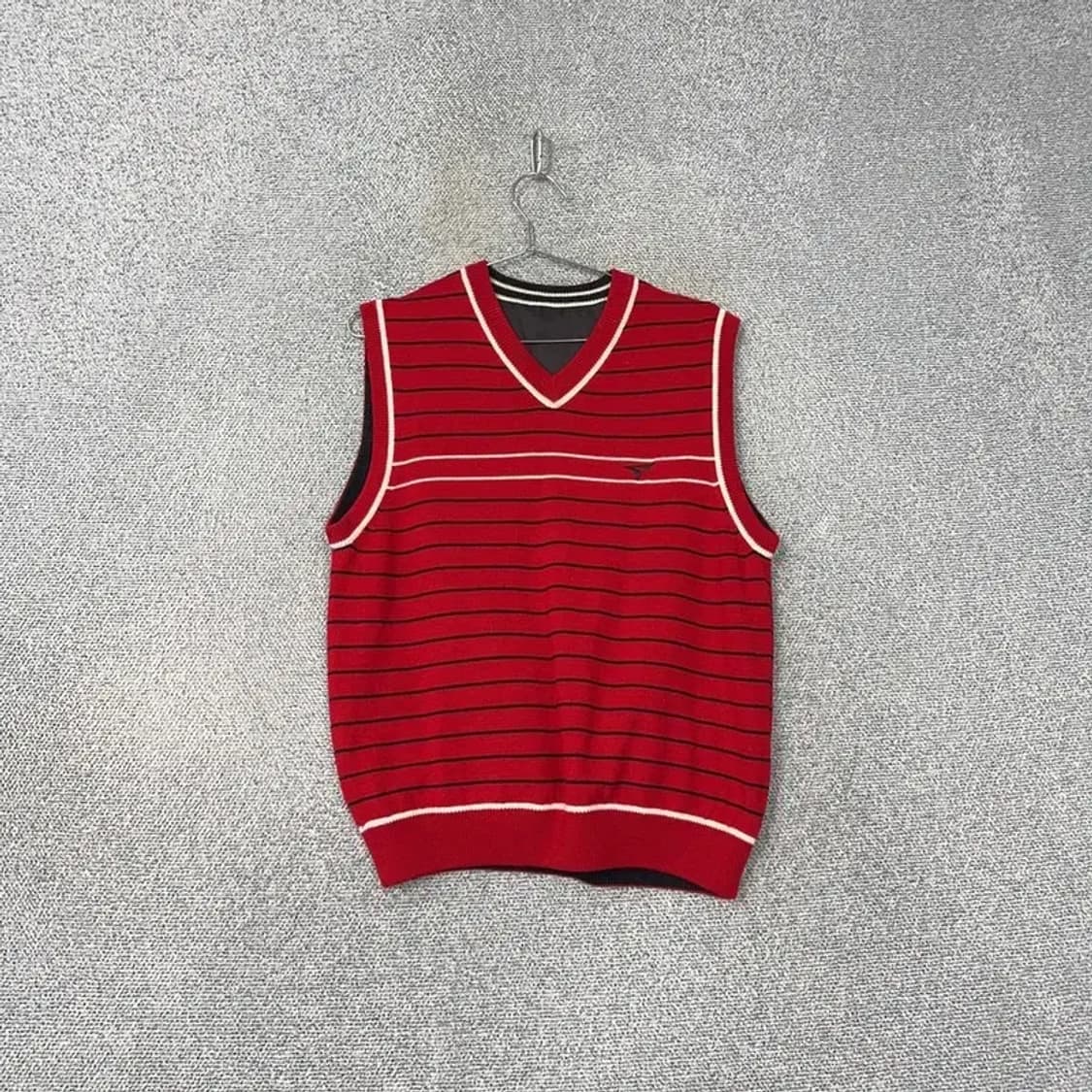 투어스테이지 골프 레드 니트 조끼 M 상품이미지1