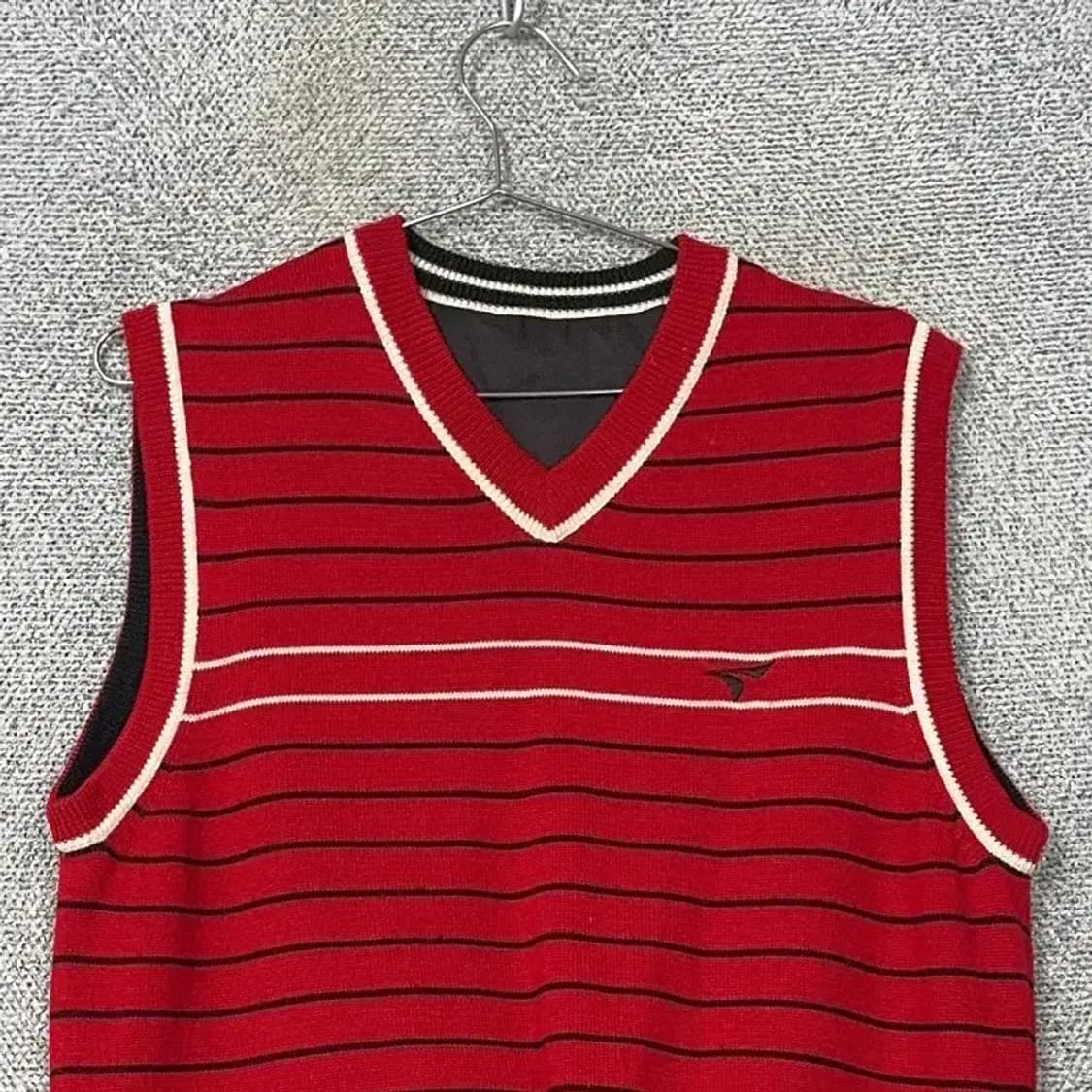 투어스테이지 골프 레드 니트 조끼 M 상품이미지3