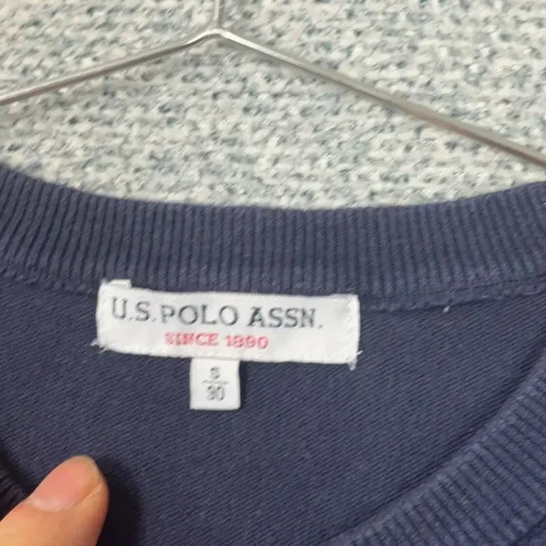 US폴로 네이비 라운드넥 니트 S 상품이미지3