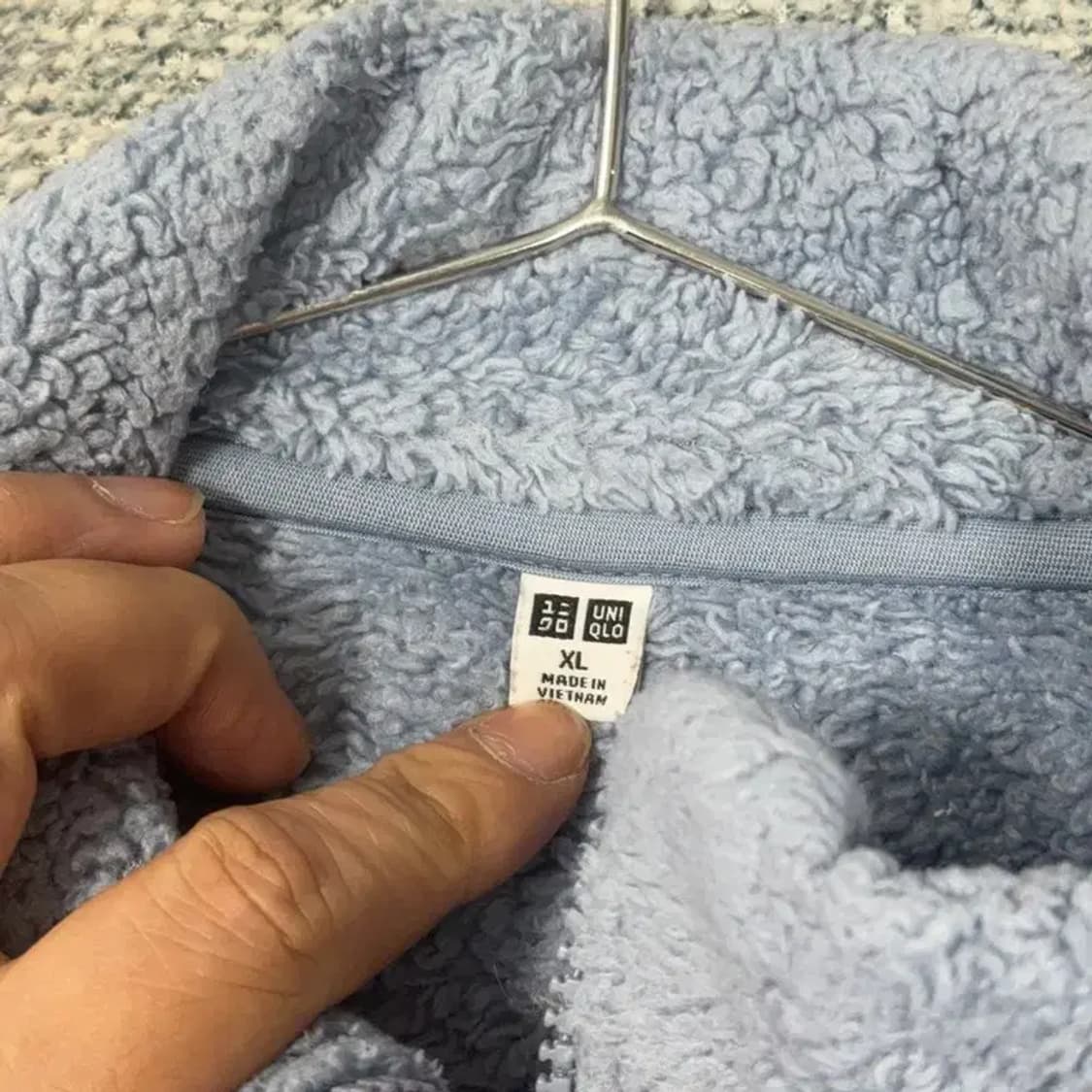 유니클로 라이트 블루 후리스 XL 상품이미지3