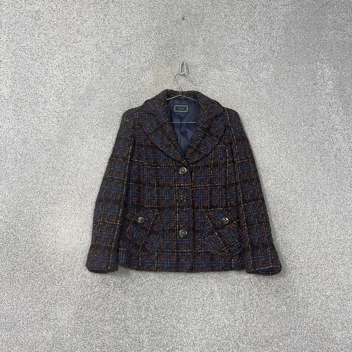 키이스 체크 트위드 블레이저 39 상품이미지1