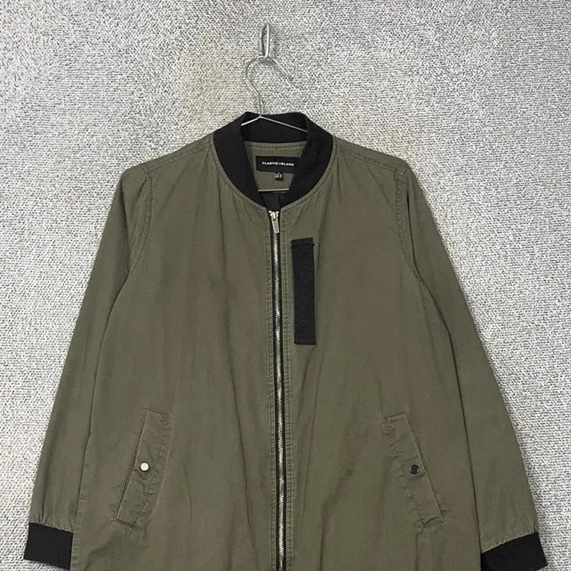 플라스틱아일랜드 카키 블루종 롱 자켓 S 상품이미지3