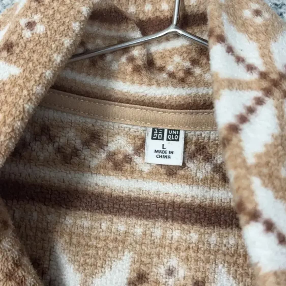 유니클로 패턴 후리스 L 상품이미지3