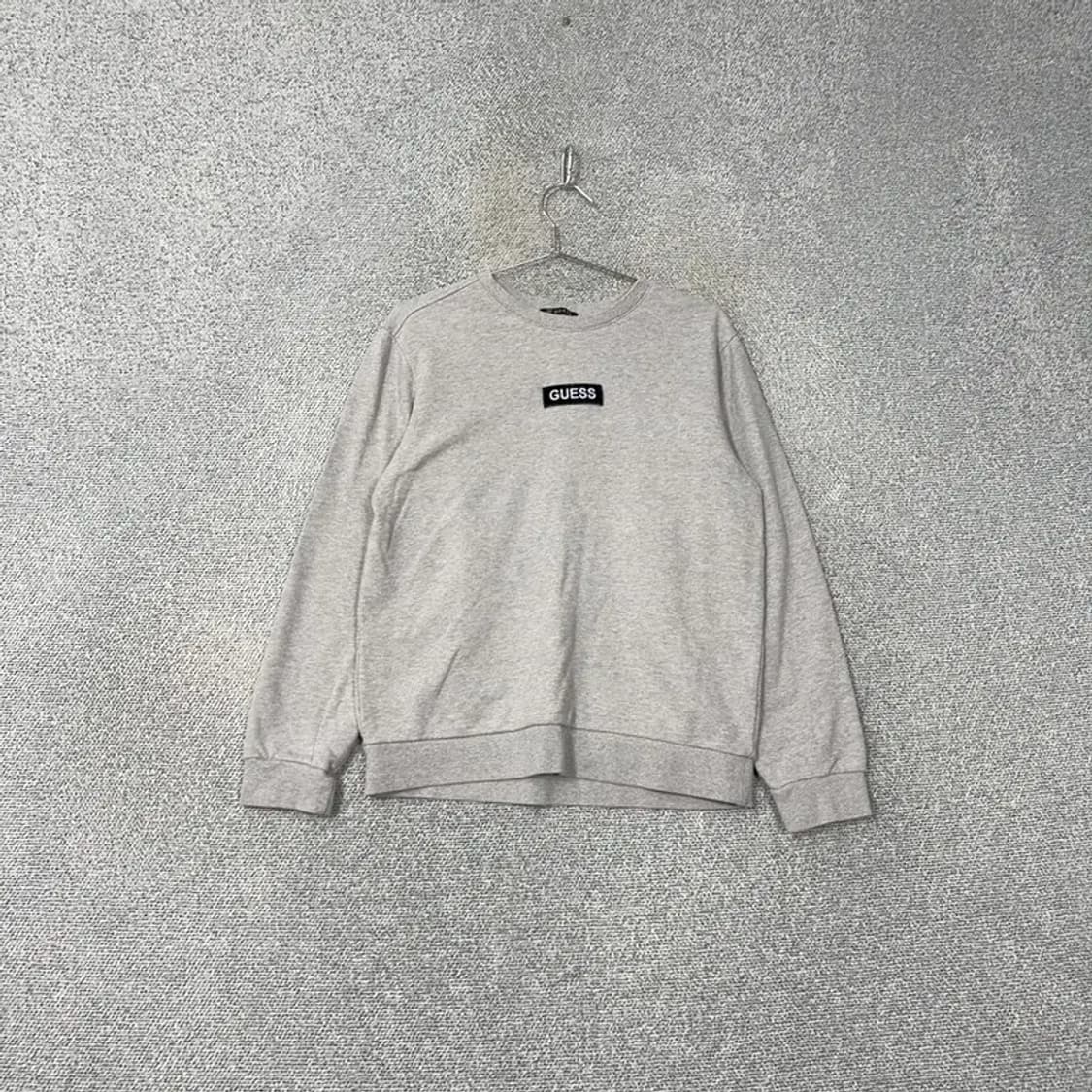 게스 박스로고 그레이 맨투맨 M 상품이미지1