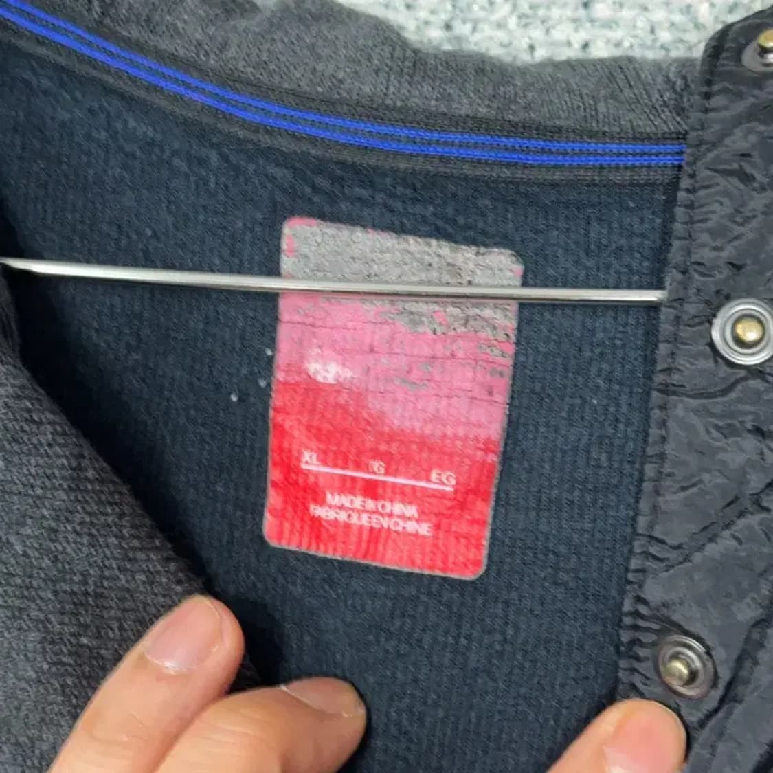 나이키 포켓 버튼 그레이 후드티 XL 상품이미지3