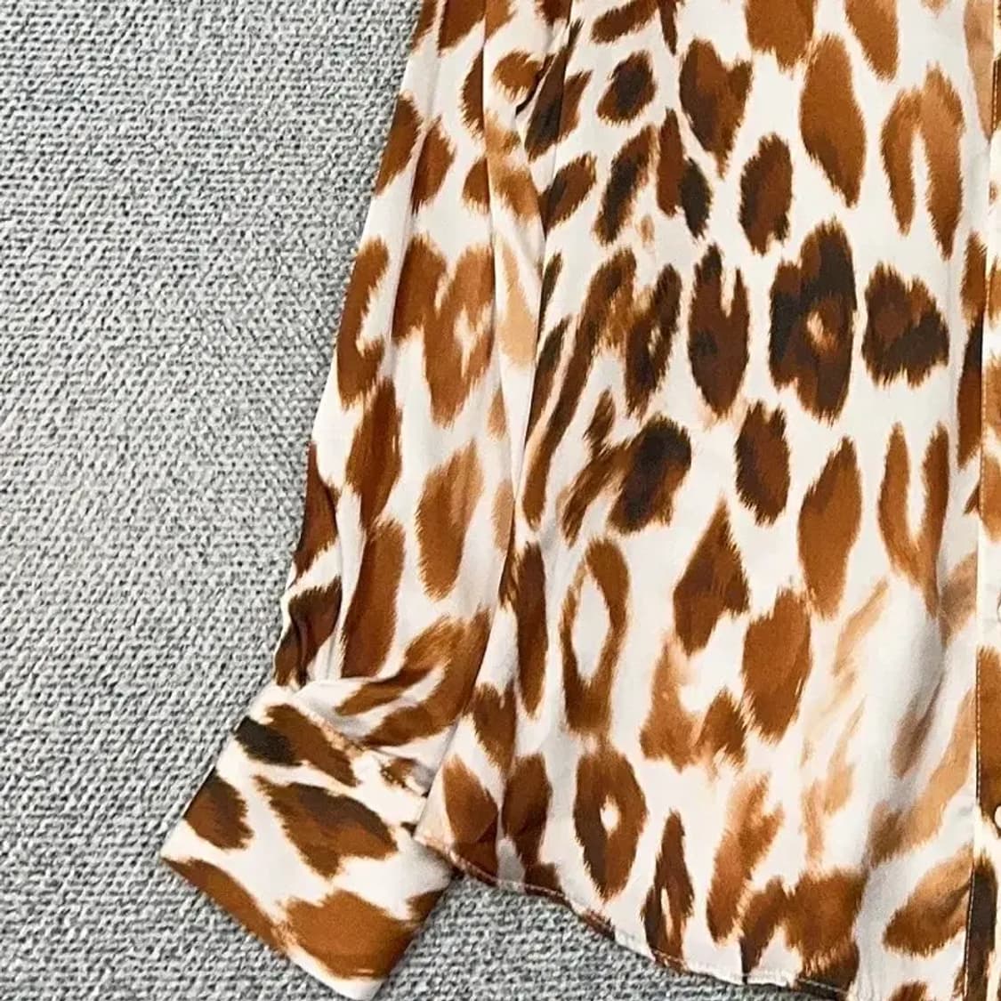 자라 호피 여성 블라우스 셔츠  L 상품이미지3