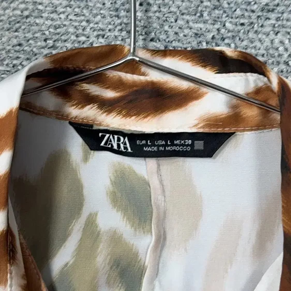 자라 호피 여성 블라우스 셔츠  L 상품이미지4