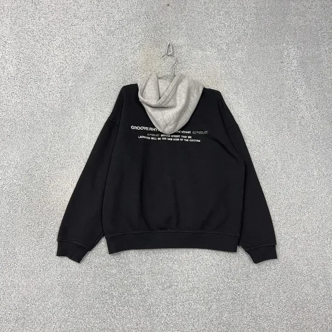 그루브라임 로고 블랙 후드티 L 상품이미지2