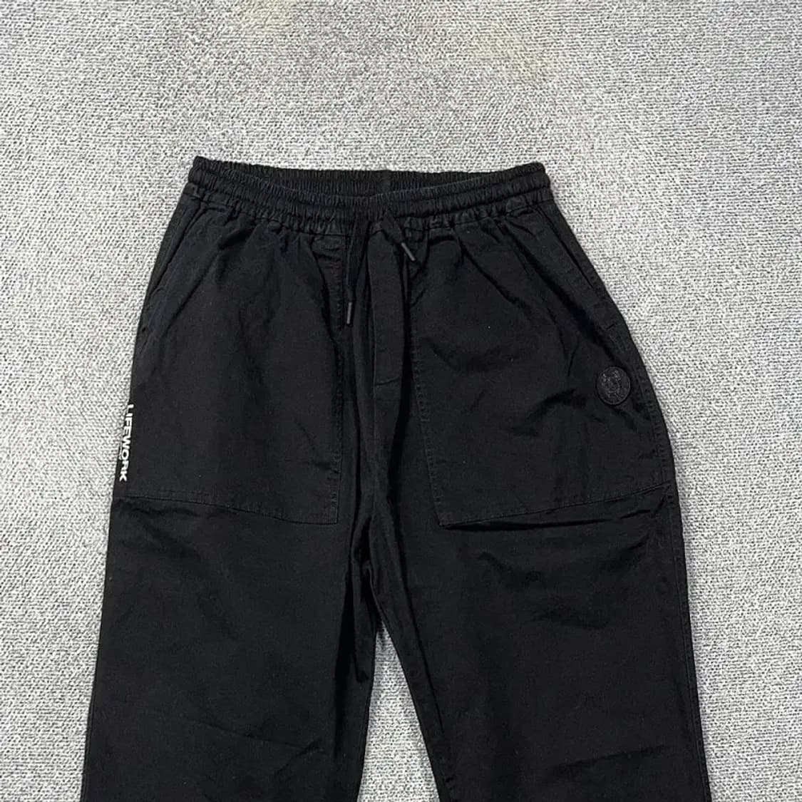 라이프워크 로고 밴딩 블랙 팬츠 L 상품이미지3