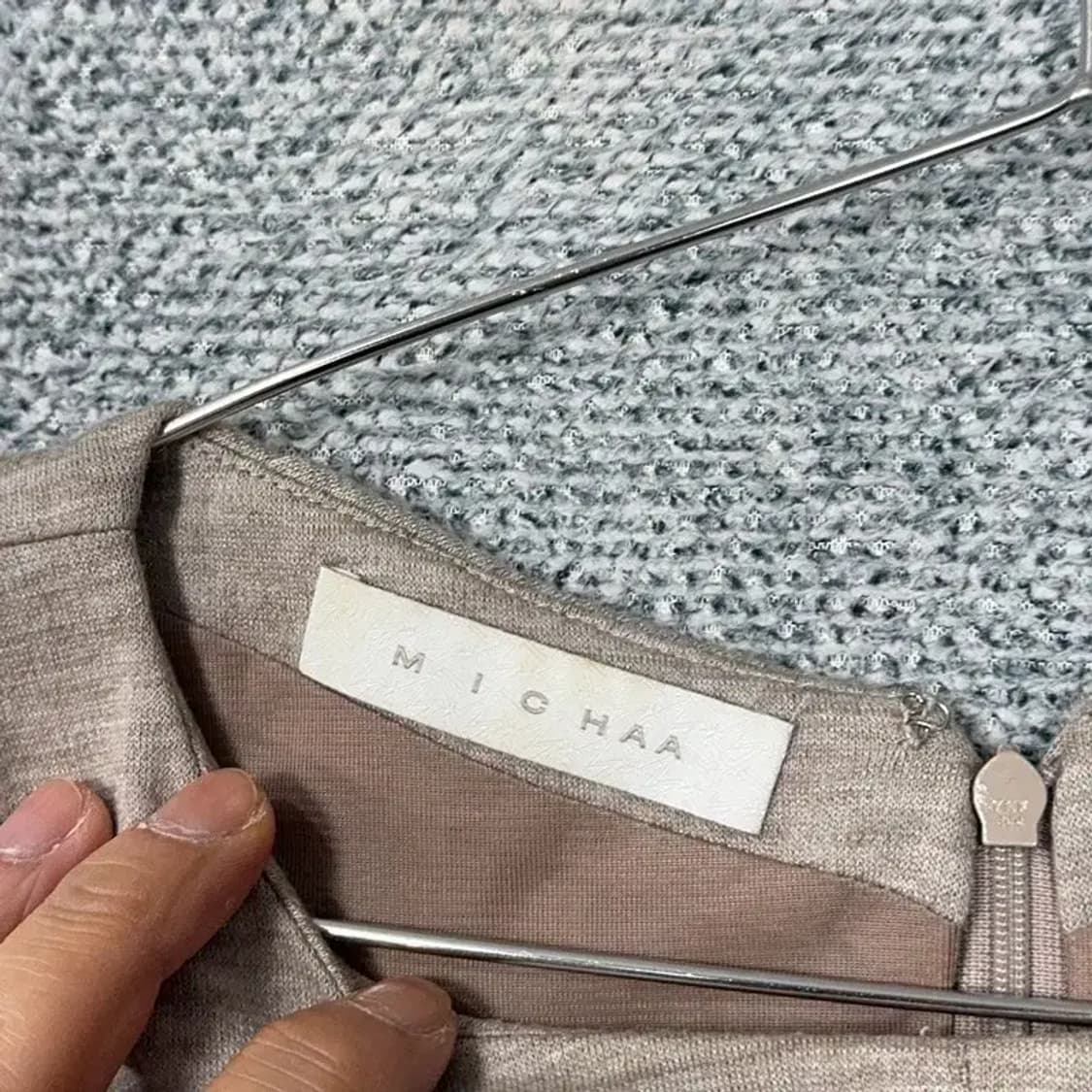 미샤 베이지 울 원피스 85-97-160 상품이미지5