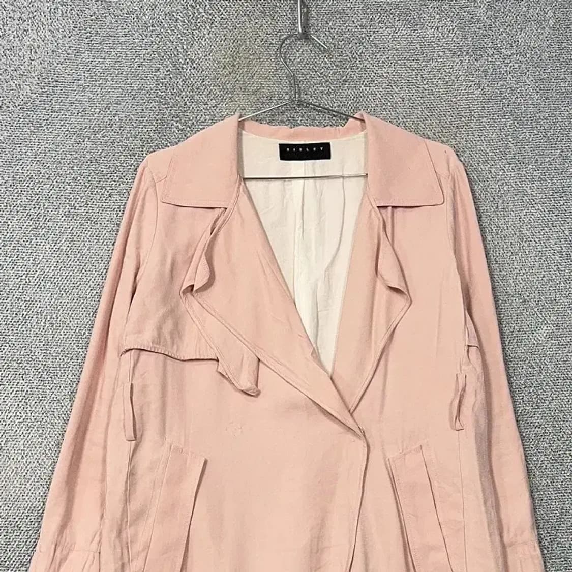 시슬리 라이트 핑크 트렌치 코트 42 상품이미지3