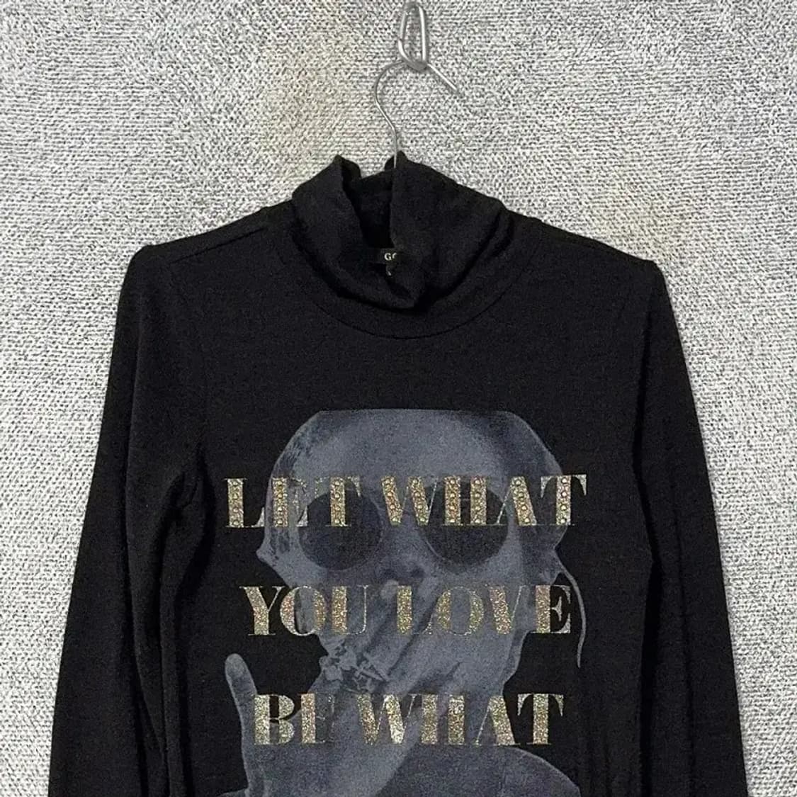 GGPX 프린팅 블랙 폴라넥 니트 M 상품이미지3