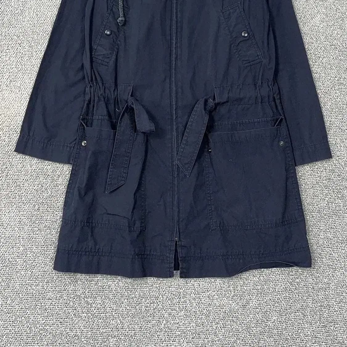 라코스테 로고 코튼 네이비 후드 코트 90 상품이미지4