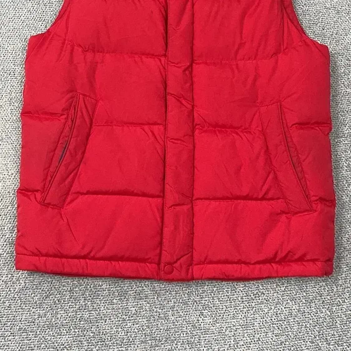 뉴발란스 로고 레드 패딩 조끼 M 상품이미지4