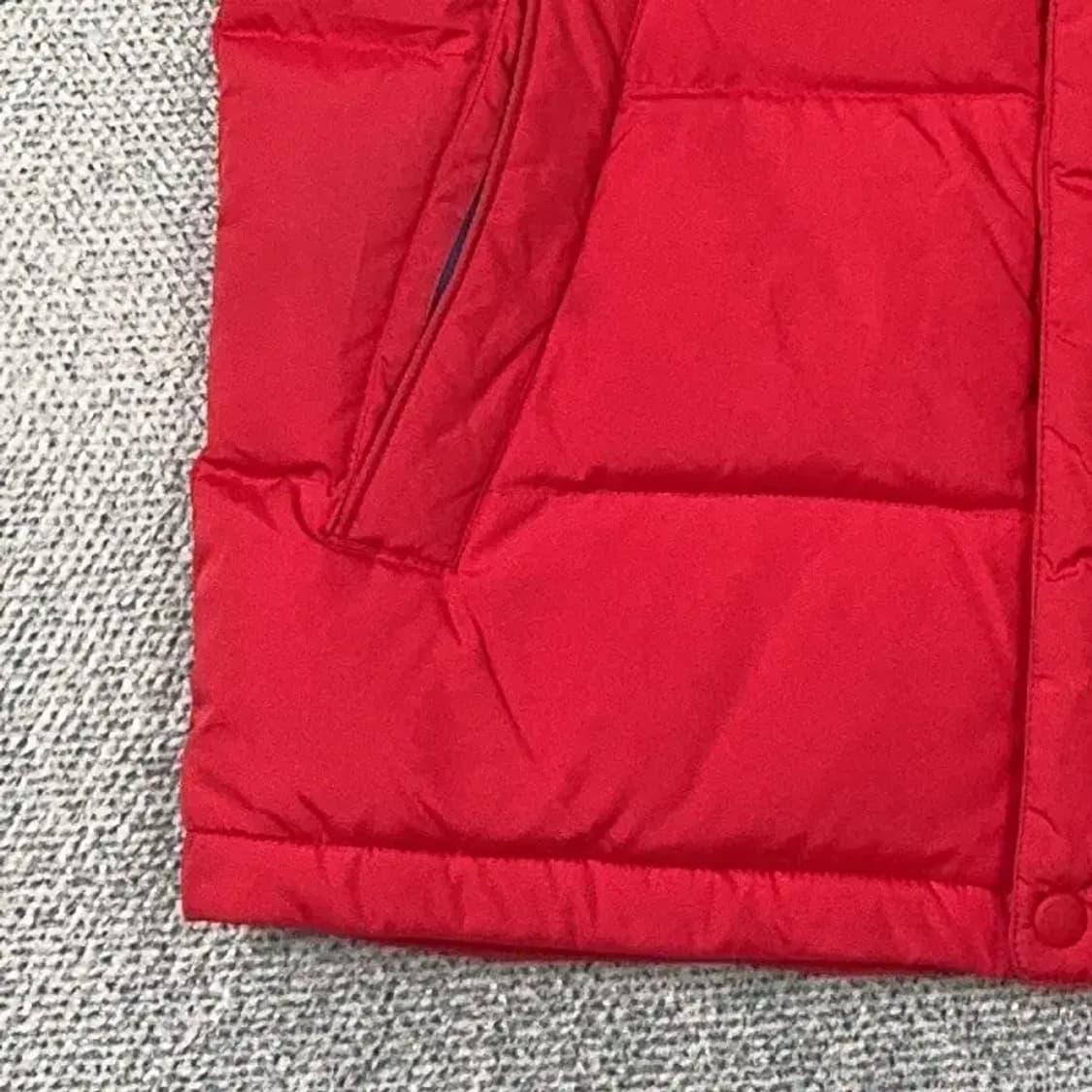 뉴발란스 로고 레드 패딩 조끼 M 상품이미지5