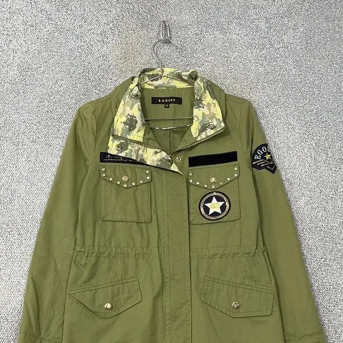 에고이스트 패치 야상 카키 자켓 55 상품이미지3