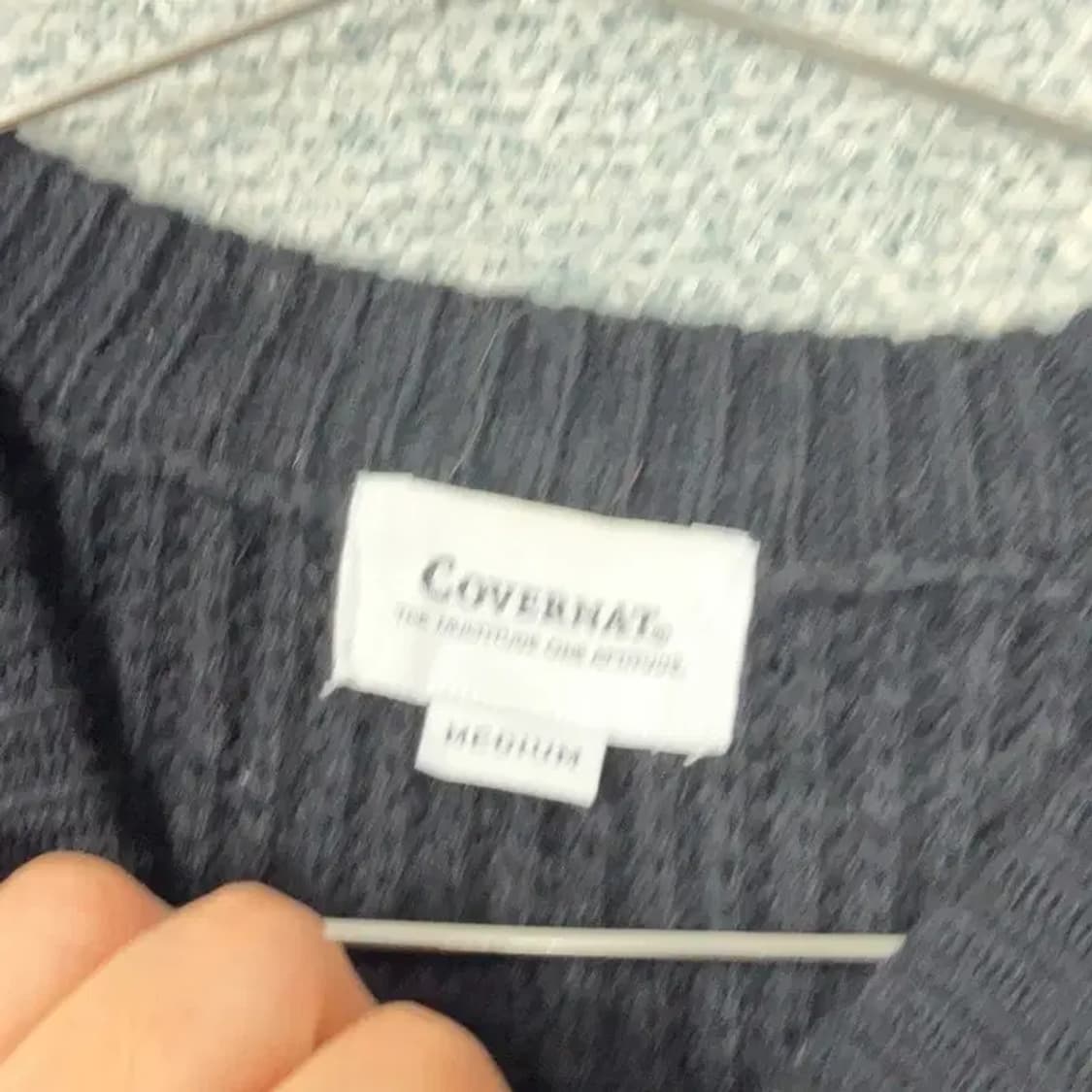 커버낫 남성 캐주얼 울 블랙 니트 M 상품이미지5