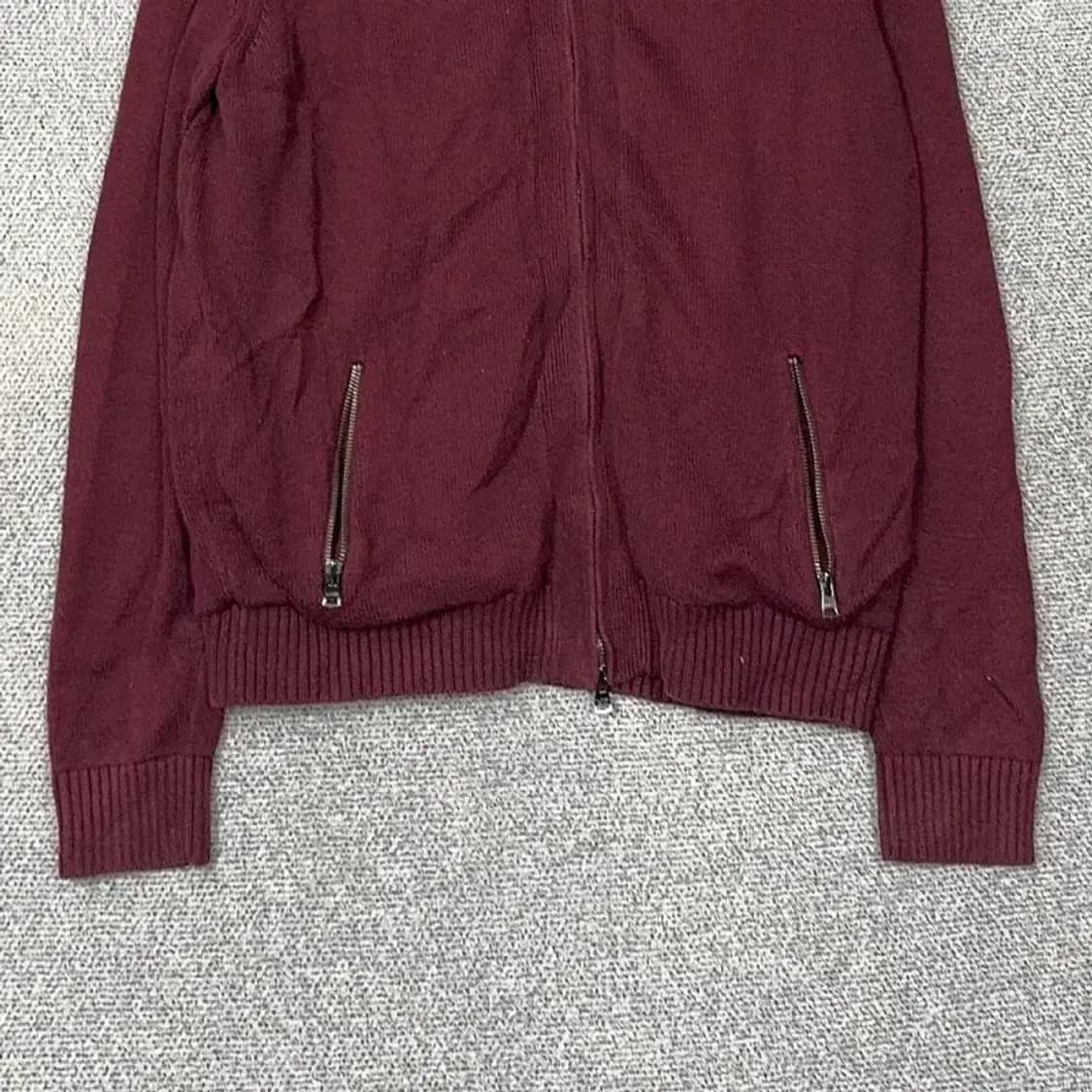 타미힐피거 로고 버건디 집업 니트 XL 상품이미지4
