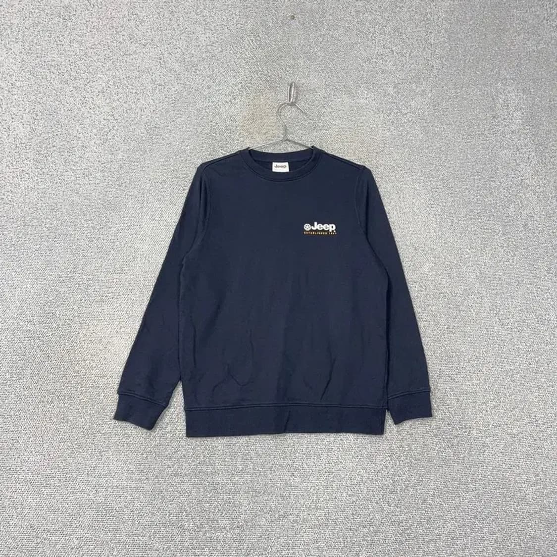 지프 로고 네이비 맨투맨 M 상품이미지1