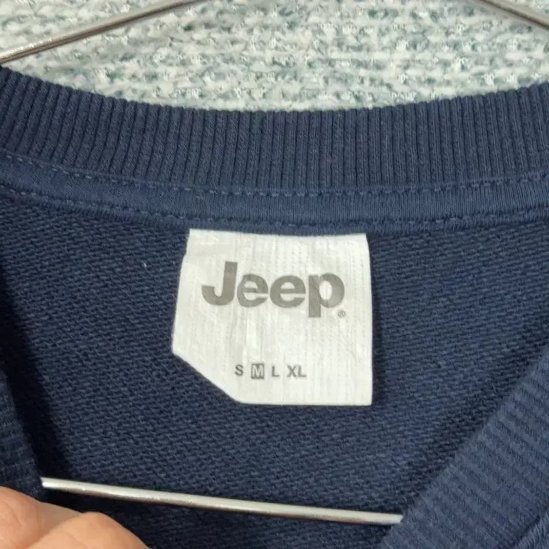 지프 로고 네이비 맨투맨 M 상품이미지3