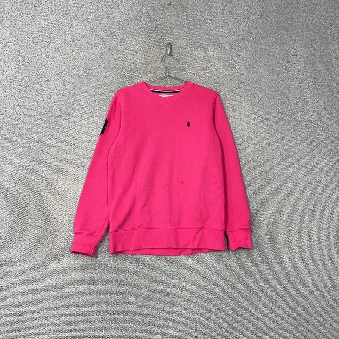 US폴로 로고 핑크 맨투맨 M 상품이미지1