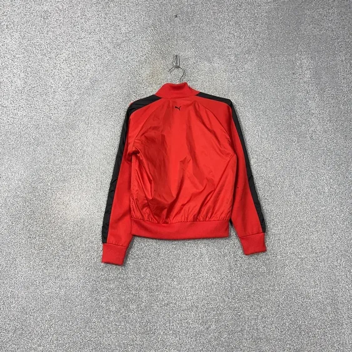 푸마 빈티지 로고 레드 트랙탑 집업 저지 M 상품이미지2