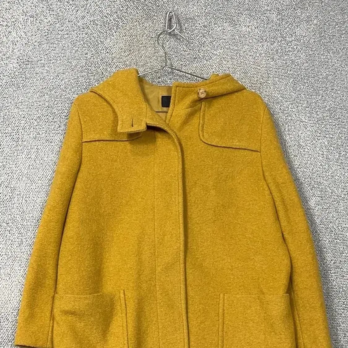 시스템 한섬 여성 캐주얼 옐로우 후드 울 코트 88-98-165 상품이미지3