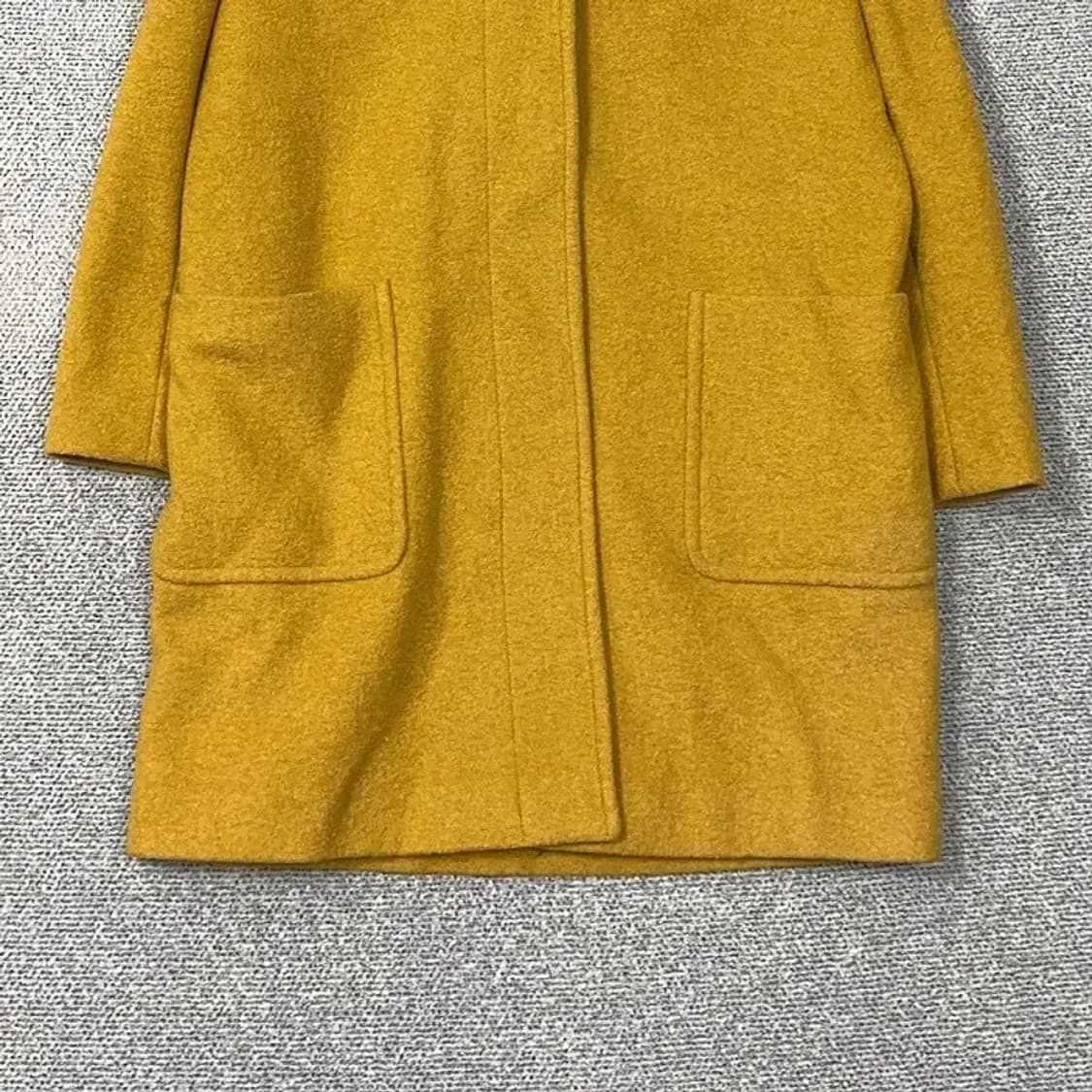 시스템 한섬 여성 캐주얼 옐로우 후드 울 코트 88-98-165 상품이미지4