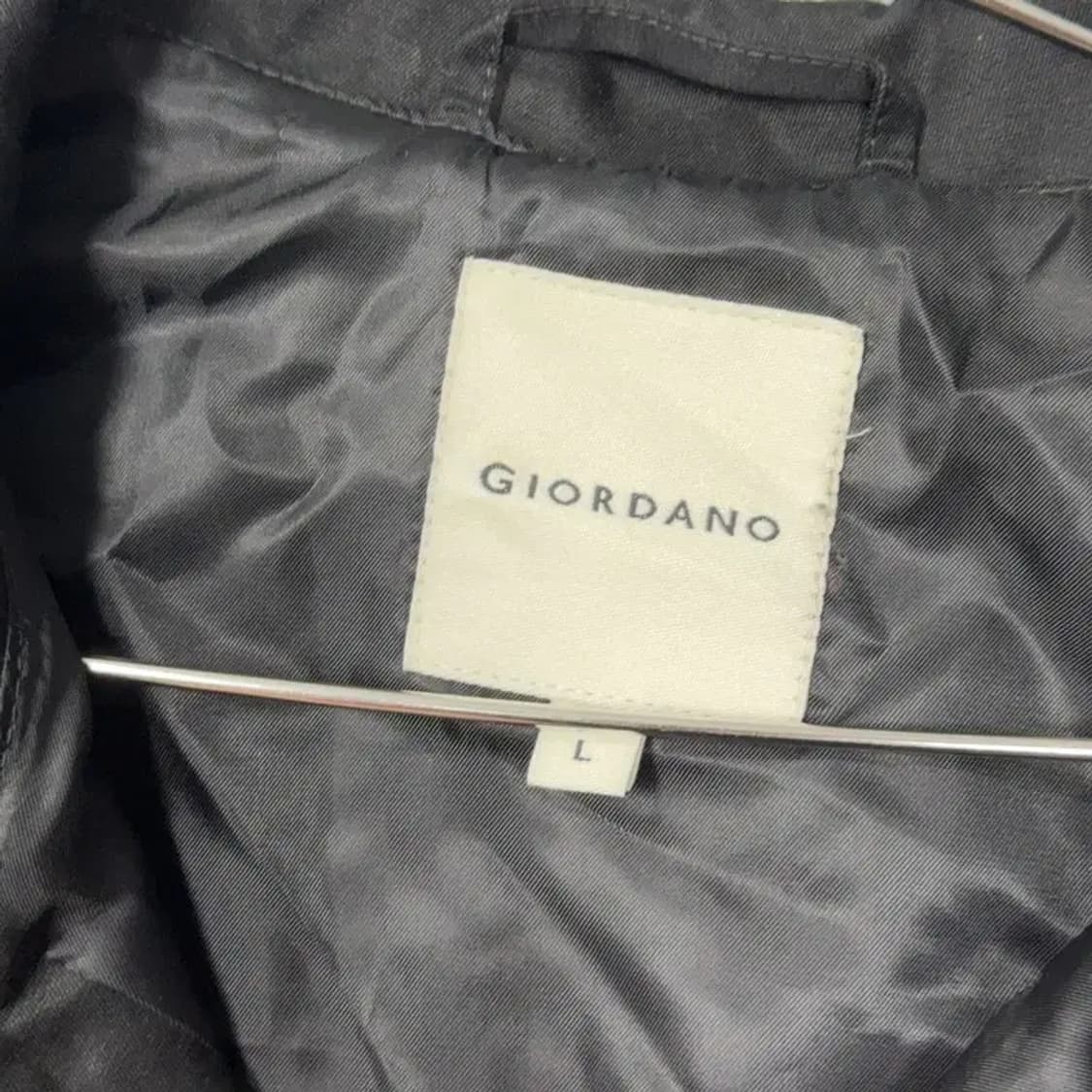 지오다노 투포켓 폴리 클래식 블랙 자켓 L 상품이미지3