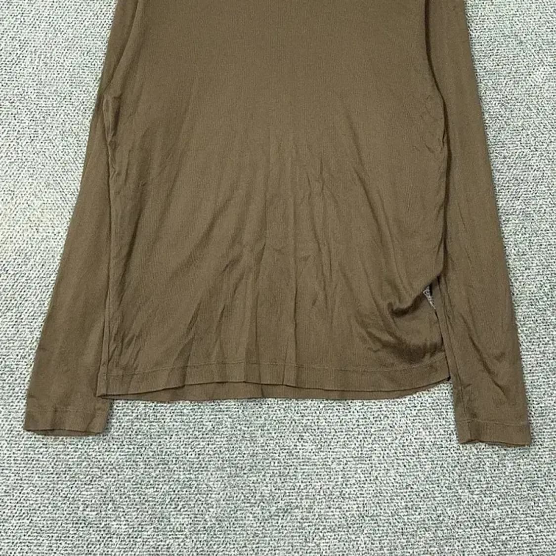 캘빈클라인 브라운 코튼 슬리브 긴팔티 S 상품이미지4