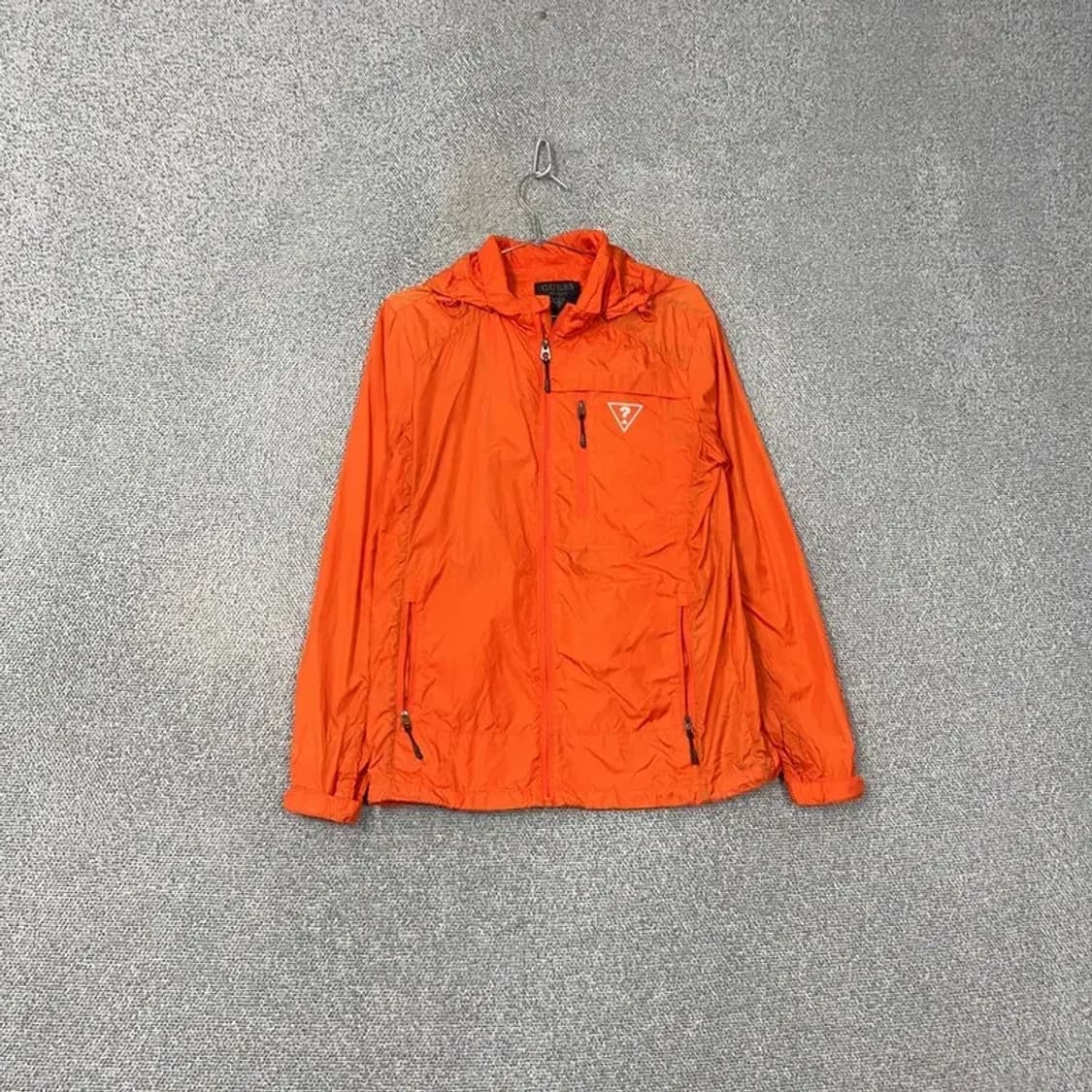 게스 남성 오렌지 로고 기능성 바람막이 윈드자켓 M 상품이미지1