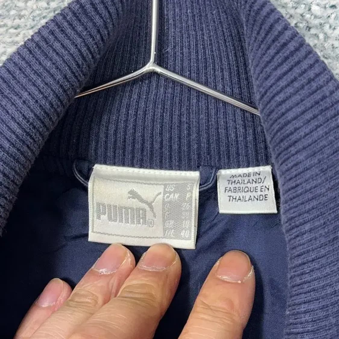 푸마 네이비 빈티지 Y2K 코튼 집업 자켓 S 상품이미지5