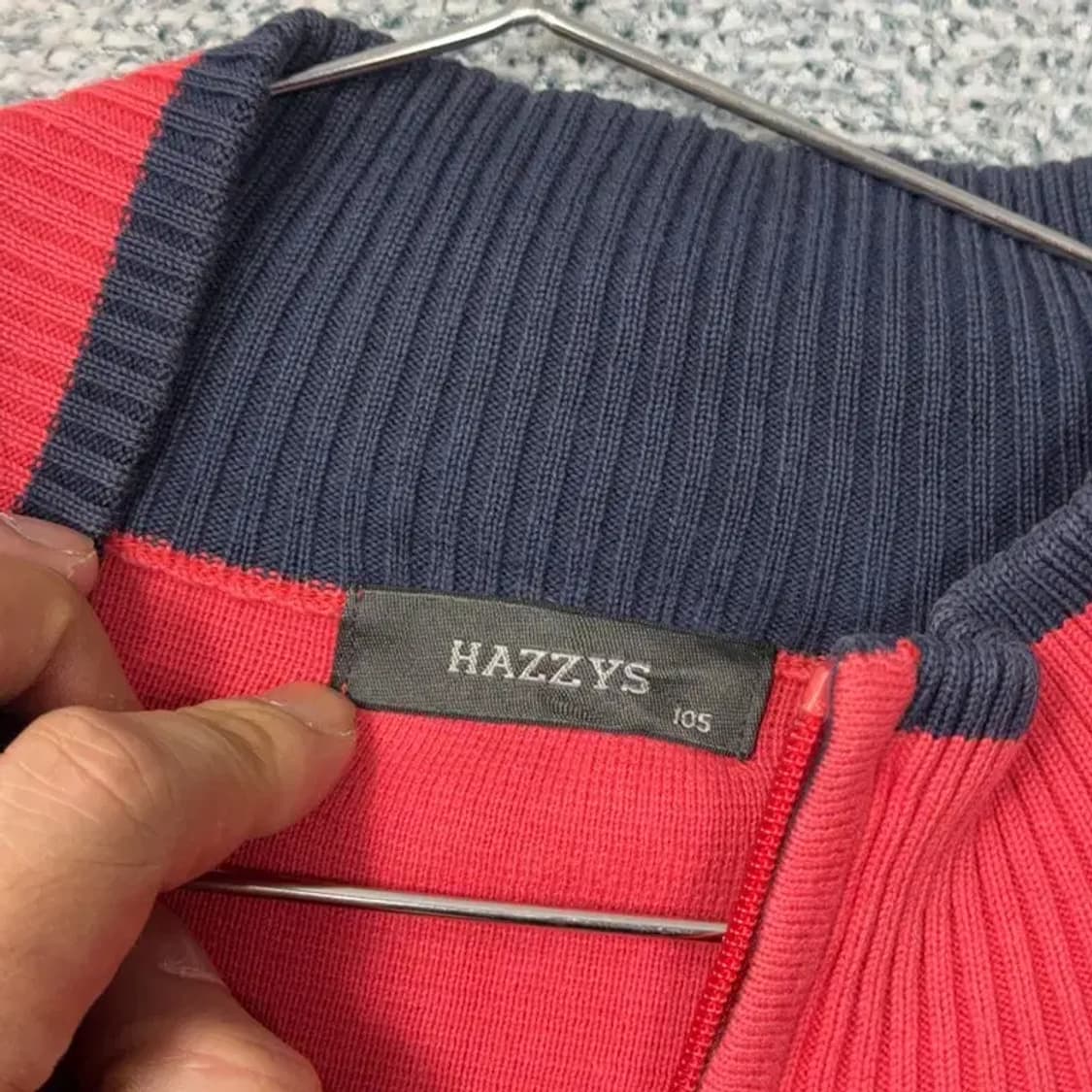 해지스 코랄 남성 캐주얼 로고 니트 집업 105 상품이미지3