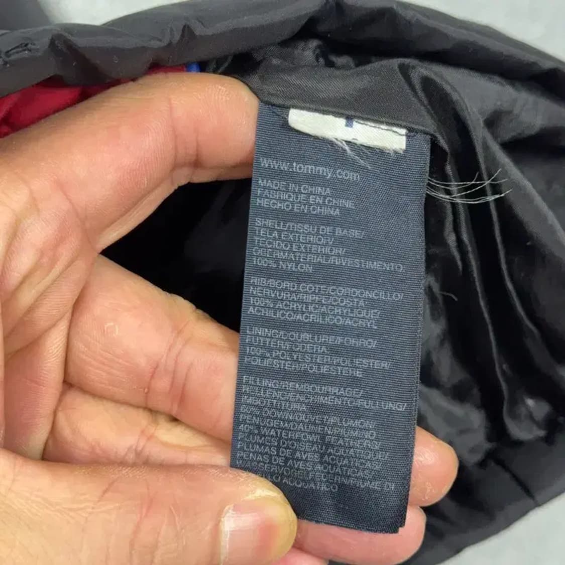 타미힐피거 캐주얼 블랙 로고 패딩 점퍼 L 상품이미지4