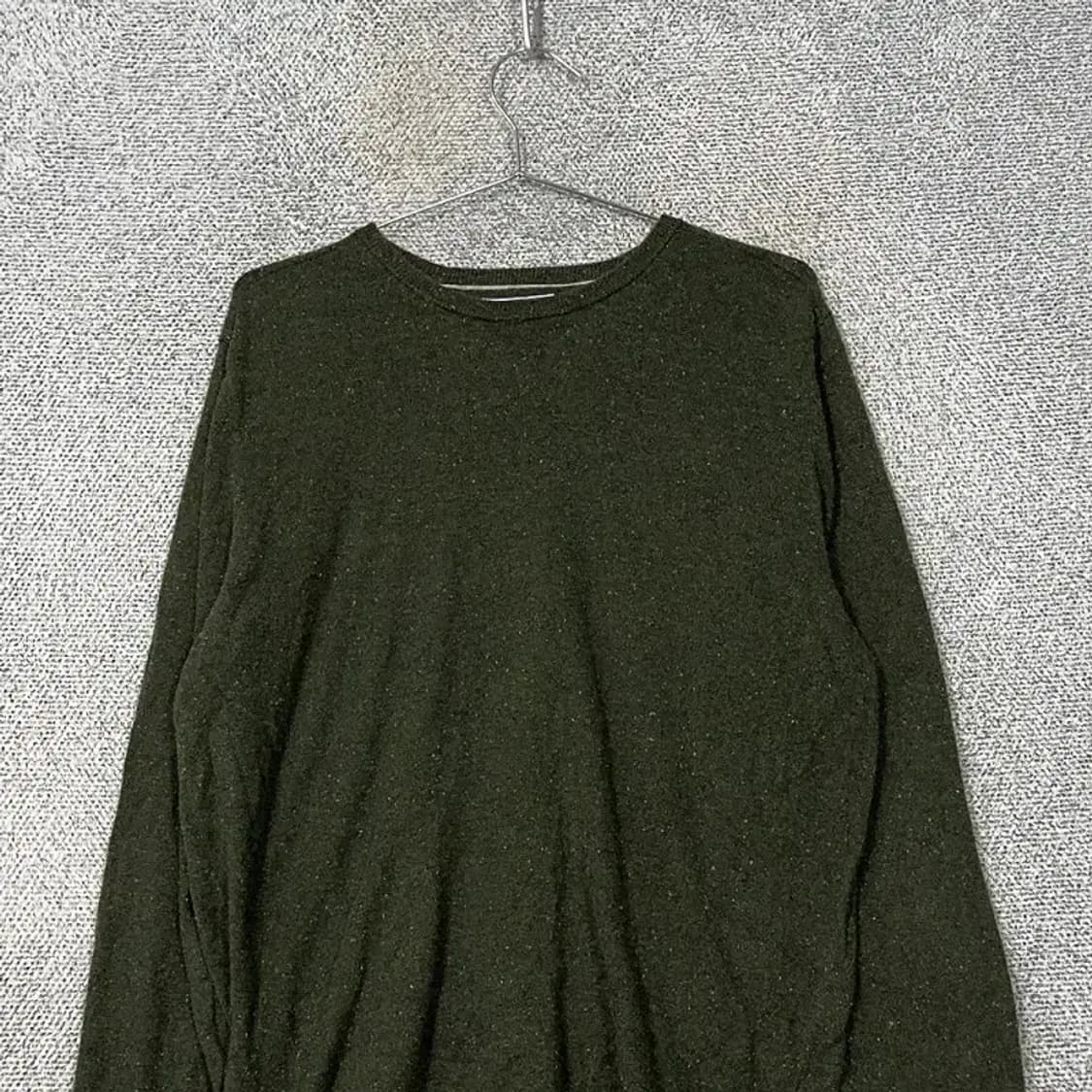 타미힐피거 캐주얼 카키 배색 남성 니트 L 상품이미지3