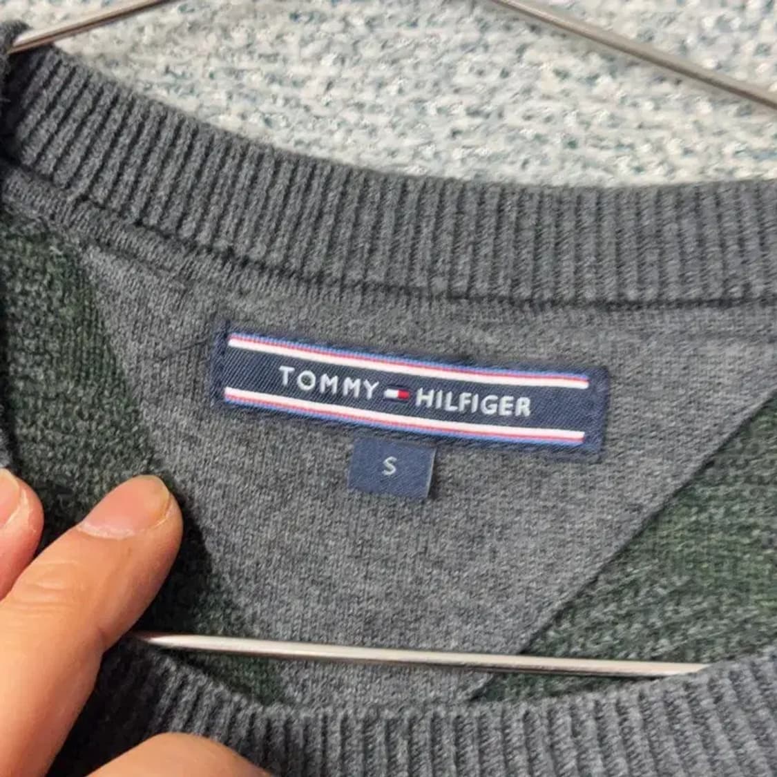 타미힐피거 빈티지 패턴 캐주얼 니트 S 상품이미지5