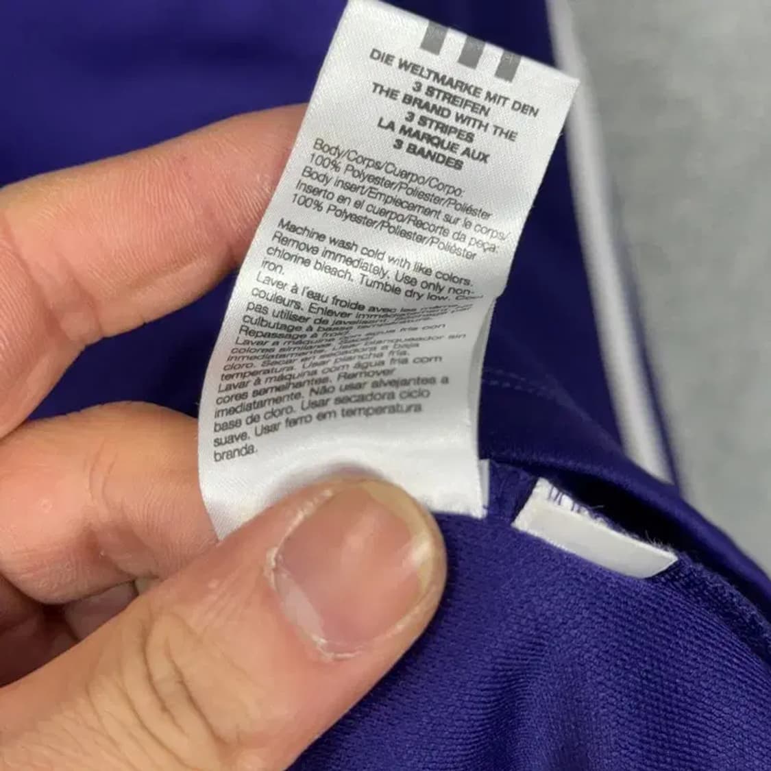 아디다스 퍼플 로고 기능성 카라티 L 상품이미지4