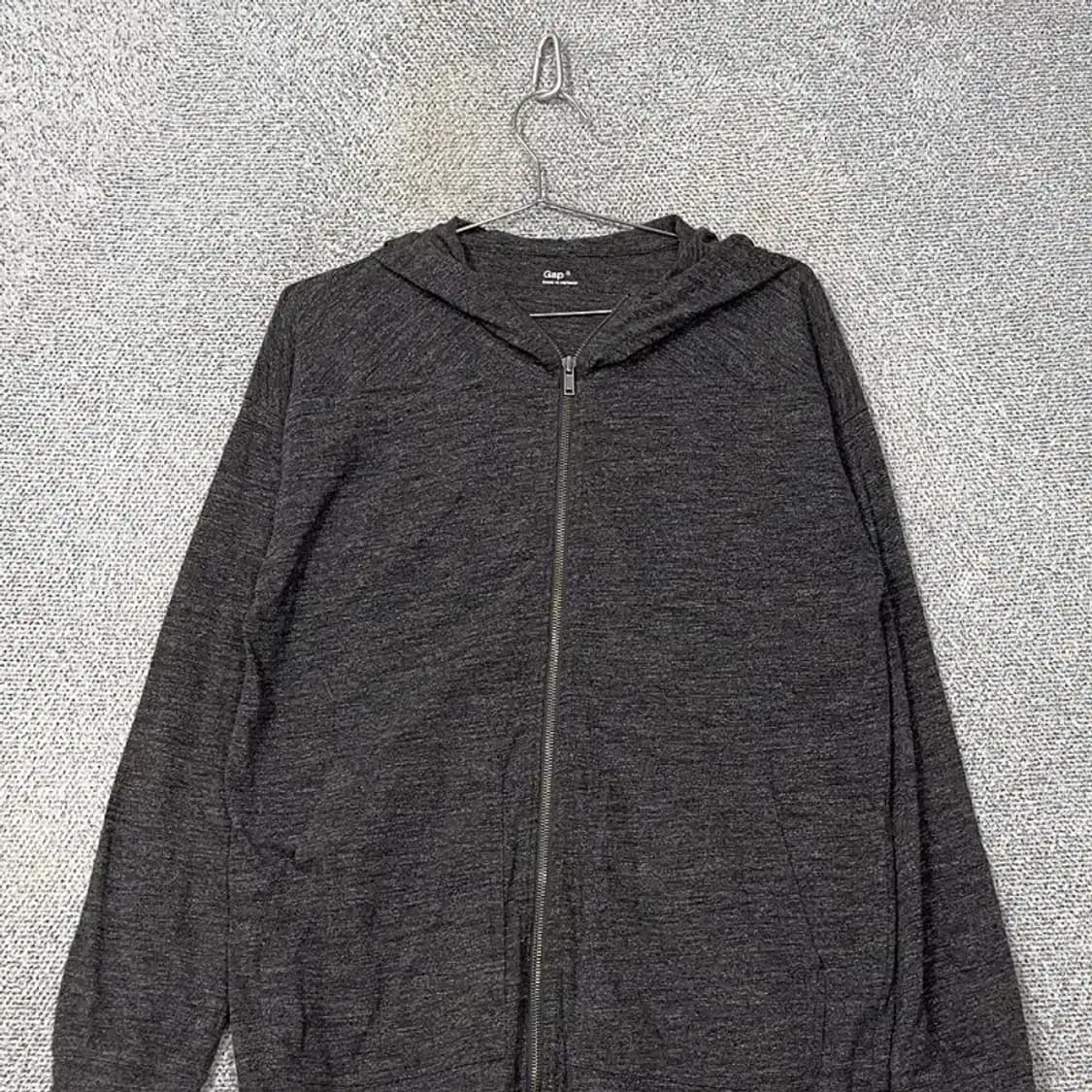 갭 딥그레이 배색 캐주얼 후드집업 S 상품이미지3