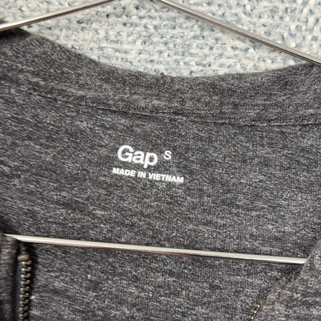 갭 딥그레이 배색 캐주얼 후드집업 S 상품이미지5