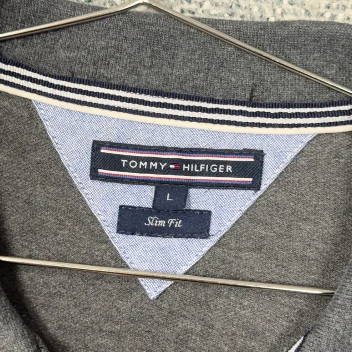 타미힐피거 그레이 로고 캐주얼 카라티 L 상품이미지3