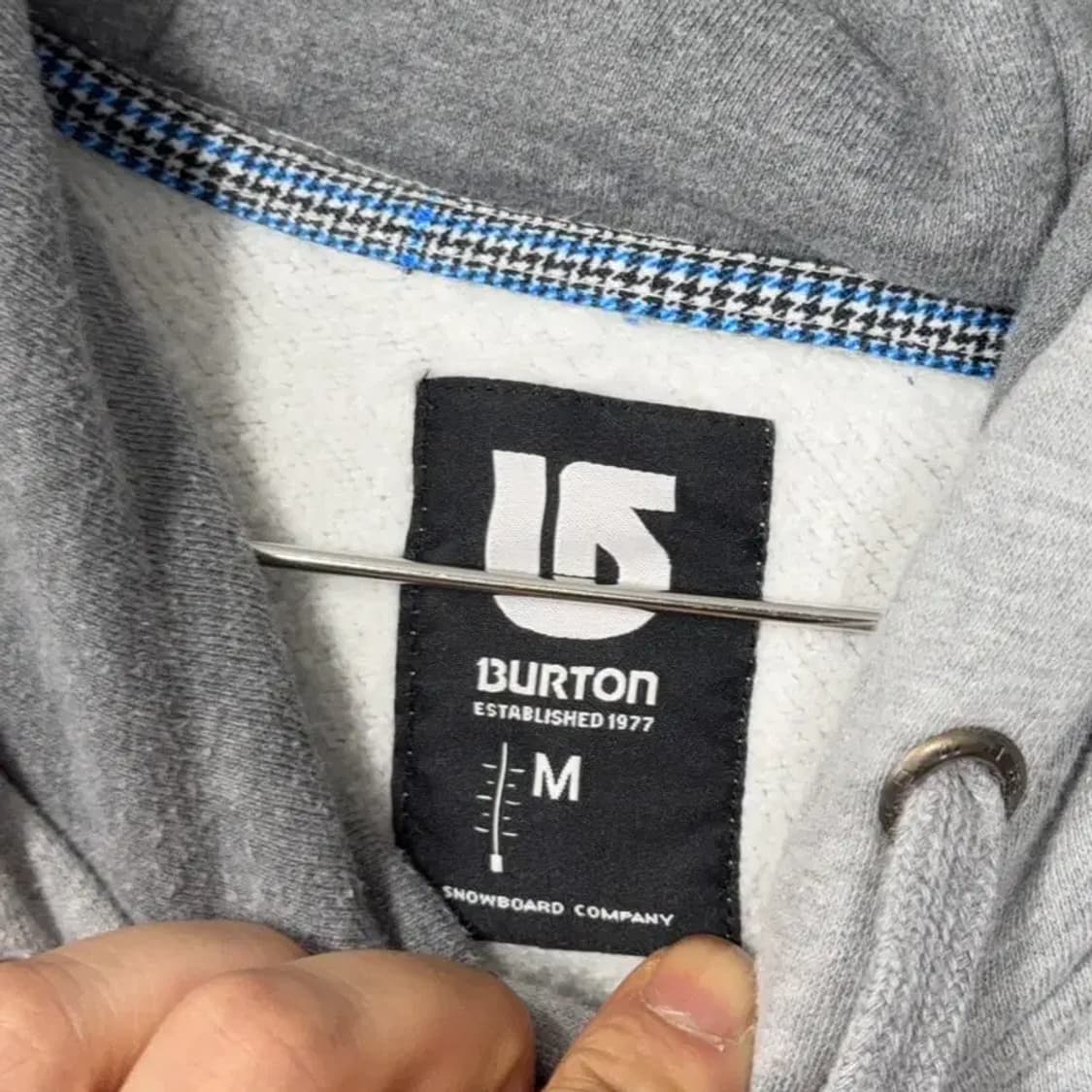 버튼 캐주얼 프린팅 라이트 그레이 후드티 M 상품이미지3