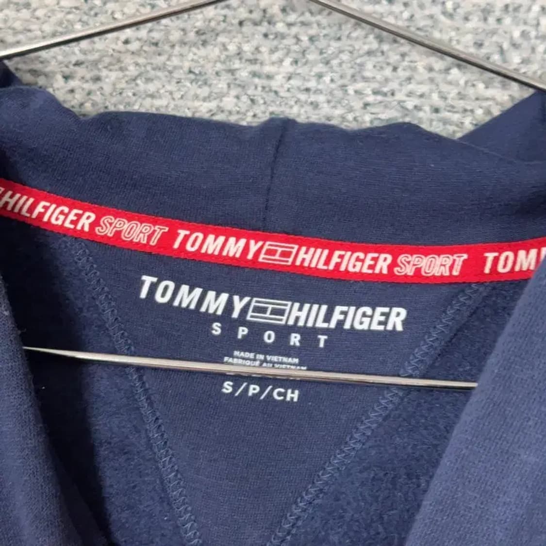 타미힐피거 네이비 센터 로고 캐주얼 후드티 S 상품이미지3