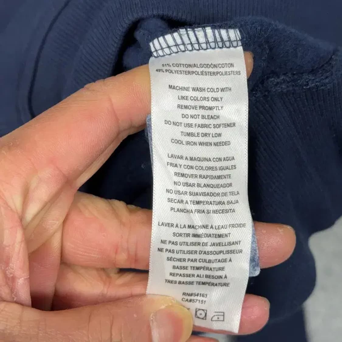 타미힐피거 네이비 센터 로고 캐주얼 후드티 S 상품이미지4