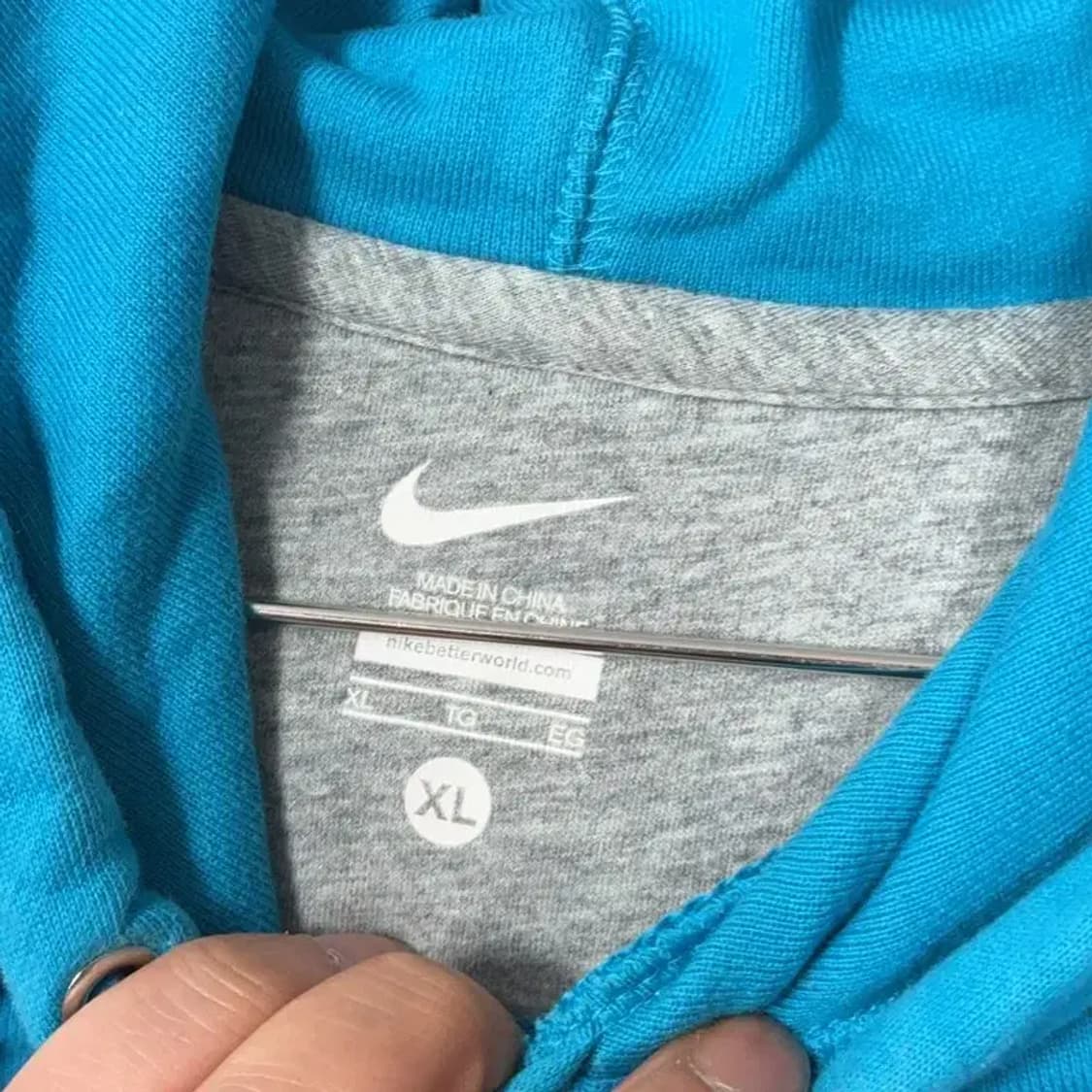 나이키 민트 블루 로고 스우시 후드티 XL 상품이미지3